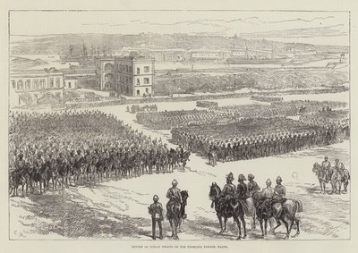 Review of Indian Troops on the Floriana Parade, Malta by Sir John Charles Robinson